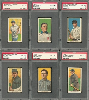 1909-11 T206 White Border PSA VG-EX 4 Collection (6 Different) Including Gandil